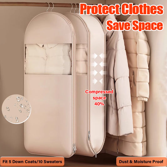 🔥2025 Hot Sale 50% OFF❤️🔥Space Saving Hanging Garment Bag with Self Compression Zipper