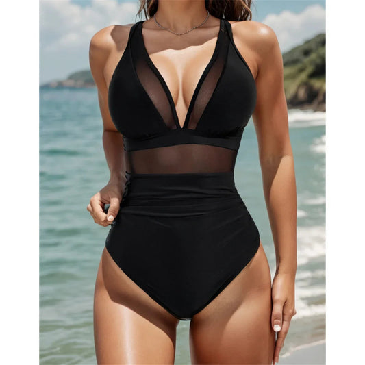 😍🌷 Meet Summer 50% OFF🏝️Mesh Tummy Control Swimsuit🩱