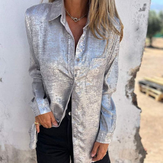 💕2025 HOT SALE 50% OFF👚Women's casual fashion turn-down collar shirt