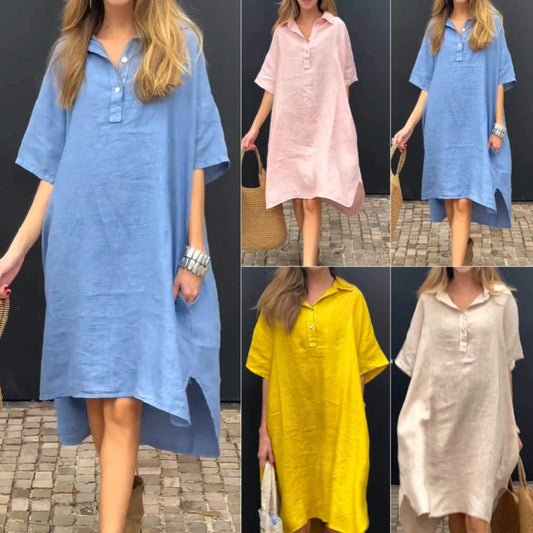 💃HOT SALE 50% OFF💃Oversized Shirt Midi Dress with Pocket
