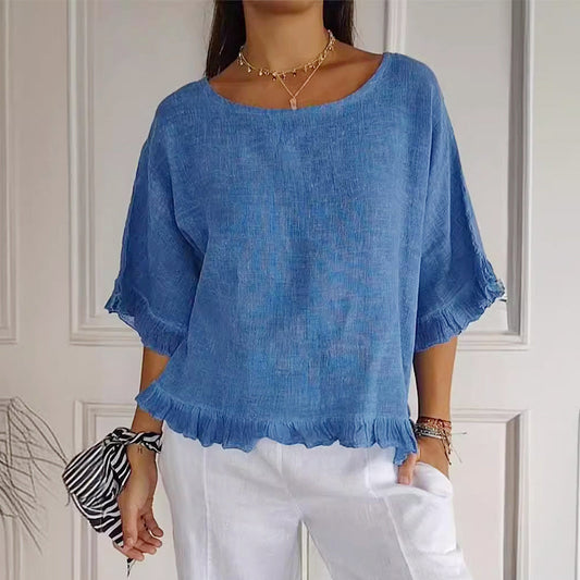 💖LAST DAY SALE 50% OFF👚Loose fit cotton linen summer top