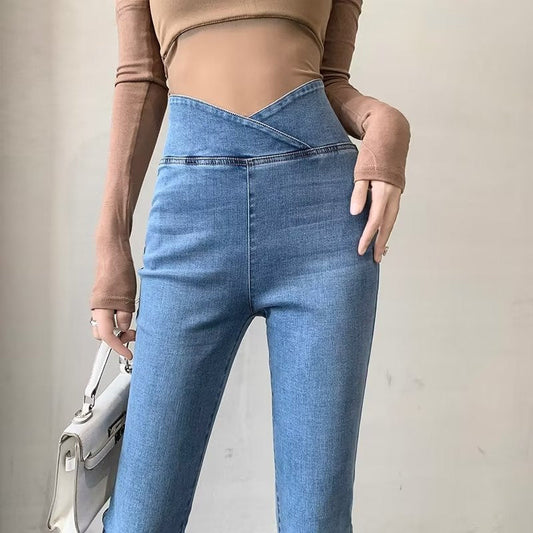 🔥New Hot Sale 50% OFF👖High Waisted Elastic Micro-flare Jeans