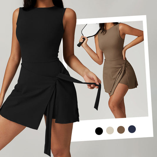 🔥Summer Hot Sale 50% OFF💕Women’s Solid Knot Wrap Sports Jumpsuits