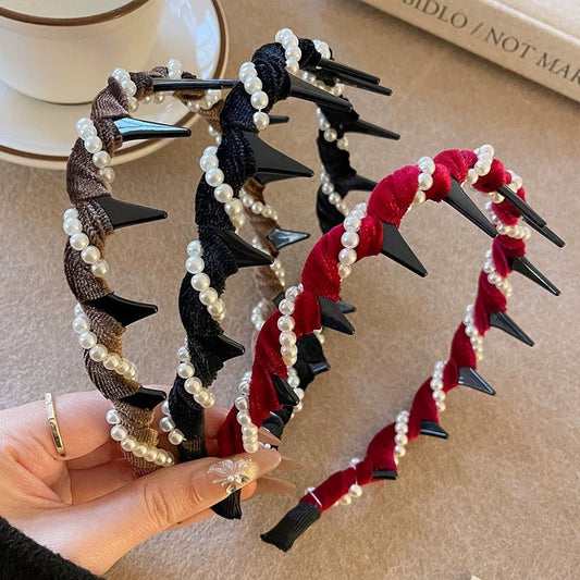 🔥Hot Sale Last Day: BUY 1 GET 2 FREE!!🔥Vintage High Cranium Artificial Pearl Hairband