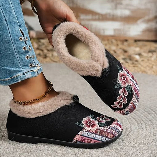 🎁CHRISTMAS SALE 50% OFF✨🔥Women's Warm Lining Traditional Embroidered Shoes🔥