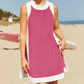 ⏰Hot Sale Only Today: 67% OFF!!⚡Women's Casual Color Block Sleeveless Tops Matching Shorts with Pockets