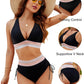 💖🌊2025 Summer Sale 50% OFF👙High Waisted Tummy Control Color Block Bikini Sets