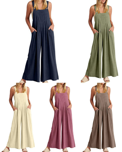 💕HOT SALE 50% OFF🥰 Plus Size Wide Leg Overalls Jumpsuit