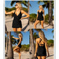 🩱2025 New Type 50% OFF👙Deep V Cross-Back Ruched One-Piece Swimsuit🌊