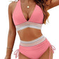💖🌊2025 Summer Sale 50% OFF👙High Waisted Tummy Control Color Block Bikini Sets