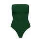 🔥2025 New Arrival 50% OFF🩱Women Tummy Control One Piece Swimsuits Strapless Bandeau Bathing Suits Slimming Halter Swimwear💕