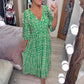 🌺2025 Summer Sale UP TO 50% OFF👗Bohemian casual print V-neck waist wrap long dress