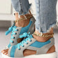🎁Hot Sale 50% OFF⏳👟Contrast Paneled Cutout Lace-up Muffin Sandals