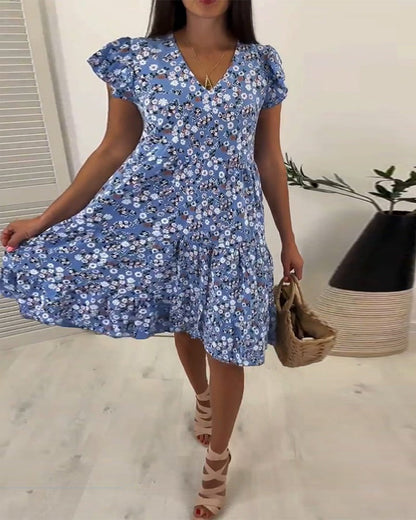 🔥Hot Sale 50% OFF💃Floral V-neck Sleeveless Vacation Dress