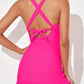 🩱2025 New Type 50% OFF👙Deep V Cross-Back Ruched One-Piece Swimsuit🌊