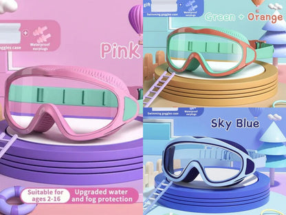 💥2025 New Arrival 50% OFF🎉HD children's large frame waterproof and anti-fog swimming goggles