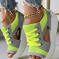 🎁Hot Sale 50% OFF⏳👟Contrast Paneled Cutout Lace-up Muffin Sandals