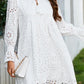 💃Last Day Sales 50% OFF🎉A Line Hollow Out Lace Ruffle Party Dresses