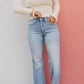 ✨Spring Specials 50% OFF👖High Rise Vintage Wash Tummy Control Top Straight Leg Jeans