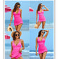 🩱2025 New Type 50% OFF👙Deep V Cross-Back Ruched One-Piece Swimsuit🌊