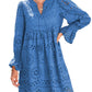 💃Last Day Sales 50% OFF🎉A Line Hollow Out Lace Ruffle Party Dresses