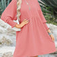 🌷Summer Hot Sale 50% Off💕Round Neck Dress with 3/4 Sleeves