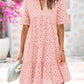 ⏰2025 Hot Sale 50% OFF💃Women's Elegant Hollow Out Lace Ruffle Casual Mini Dress