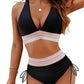 💖🌊2025 Summer Sale 50% OFF👙High Waisted Tummy Control Color Block Bikini Sets