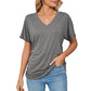 💕Hot Promotion- UP TO 50% OFF🌷V-Neck Solid Color Loose Ladies Tops✨