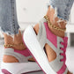 🎁Hot Sale 50% OFF⏳👟Contrast Paneled Cutout Lace-up Muffin Sandals