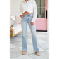 ✨Spring Specials 50% OFF👖High Rise Vintage Wash Tummy Control Top Straight Leg Jeans