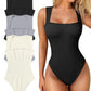 💕Buy 3 for ￡9.99🔥Add three to cart🔥Racerback Wide Shoulder Straps Seamless Bodysuit