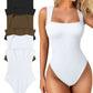 💕Buy 3 for ￡9.99🔥Add three to cart🔥Racerback Wide Shoulder Straps Seamless Bodysuit