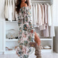 🌸Seasonal dress 50% OFF👗Floral Print Off-Shoulder Top & Maxi Skirt Two-Piece Set💕