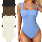 💕Buy 3 for ￡9.99🔥Add three to cart🔥Racerback Wide Shoulder Straps Seamless Bodysuit