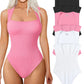 💕Buy 3 for ￡9.99🔥Add three to cart🔥Racerback Wide Shoulder Straps Seamless Bodysuit