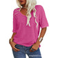 💖2025 Summer Hot Sale 50% OFF👚Women's Solid Color V-Neck T-shirt