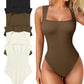 💕Buy 3 for ￡9.99🔥Add three to cart🔥Racerback Wide Shoulder Straps Seamless Bodysuit