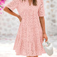 🔥Hot Sale 50% OFF👗2025 New Women's V Neck Short Sleeve Hollow Out Lace Ruffle Summer Dresses