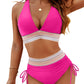 💖🌊2025 Summer Sale 50% OFF👙High Waisted Tummy Control Color Block Bikini Sets