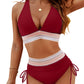 💖🌊2025 Summer Sale 50% OFF👙High Waisted Tummy Control Color Block Bikini Sets