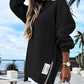 💖Limited Sale 50% OFF💖Long Sleeve Pullover Zipper Slit Casual Sweatshirt Dress🔥