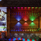 🔥Hot Sale 50% OFF✨4 LED Solar Colorful Wall Lights Outdoor Light Waterproof