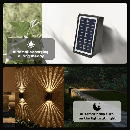 🔥Hot Sale 50% OFF✨4 LED Solar Colorful Wall Lights Outdoor Light Waterproof