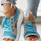 🎁Hot Sale 50% OFF⏳👟Contrast Paneled Cutout Lace-up Muffin Sandals