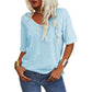 💖2025 Summer Hot Sale 50% OFF👚Women's Solid Color V-Neck T-shirt