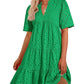 ⏰2025 Hot Sale 50% OFF💃Women's Elegant Hollow Out Lace Ruffle Casual Mini Dress