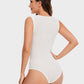 💕Buy 3 for ￡9.99🔥Add three to cart🔥Racerback Wide Shoulder Straps Seamless Bodysuit