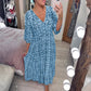 🌺2025 Summer Sale UP TO 50% OFF👗Bohemian casual print V-neck waist wrap long dress