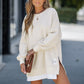 💖Limited Sale 50% OFF💖Long Sleeve Pullover Zipper Slit Casual Sweatshirt Dress🔥